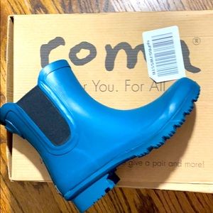 CHELSEA MATTE TEAL WOMEN'S RAIN BOOTS 5 US